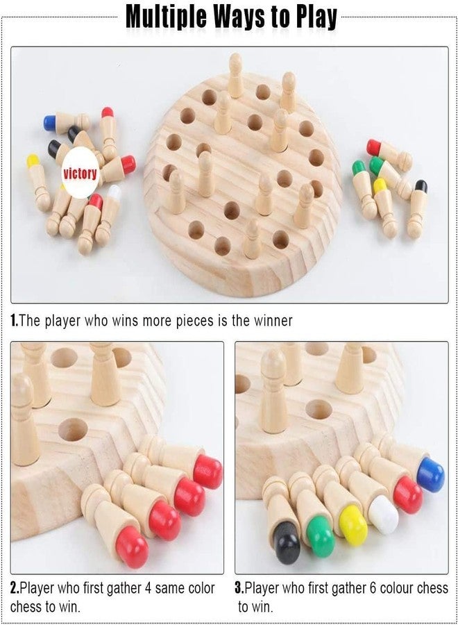 CALFHEAD Wooden Memory Chess Game for Kids | Fun Indoor Board Game for 5-10 Years | Mind Logic Memory Match Stick Game | Brain Booster Toy for Boys & Girls | Kids Board Games - Image 4